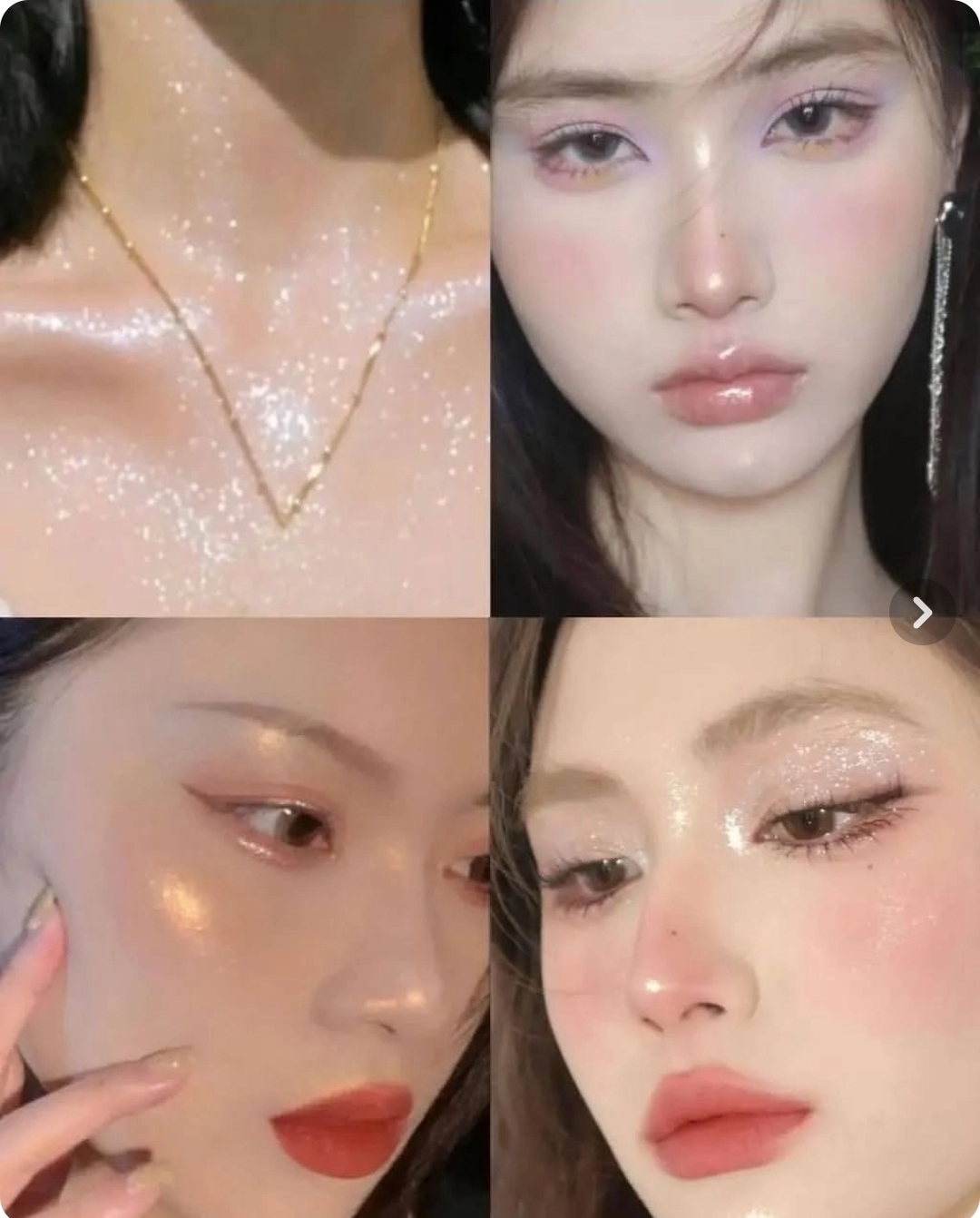 هایلایتر و شاینر پودری بدن با ذرات براق درخشان، مناسب صورت و بدن برای ایجاد جلوه درخشان و شاین ملایم